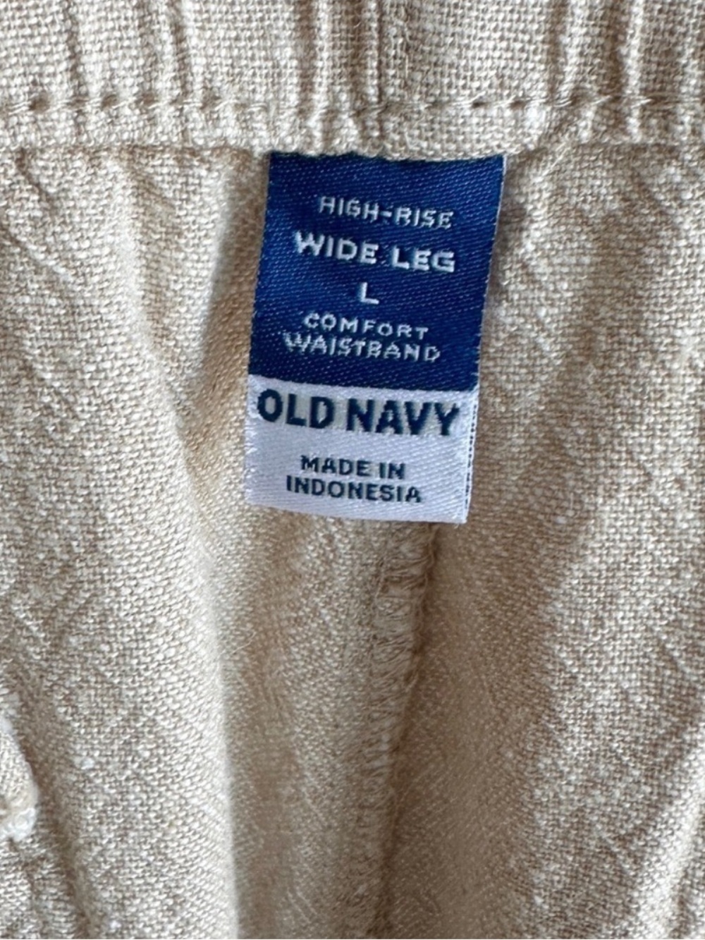 Old Navy High-Rise Wide Leg Comfort Waistband Linen Blend Pants - Picture 7 of 9